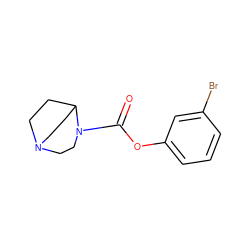 O=C(Oc1cccc(Br)c1)N1CCN2CCC1CC2 ZINC000034020275