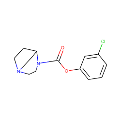 O=C(Oc1cccc(Cl)c1)N1CCN2CCC1CC2 ZINC000034003547