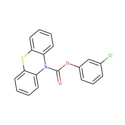 O=C(Oc1cccc(Cl)c1)N1c2ccccc2Sc2ccccc21 ZINC000040936769