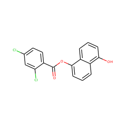 O=C(Oc1cccc2c(O)cccc12)c1ccc(Cl)cc1Cl ZINC000000383740