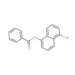 O=C(Oc1cccc2c(O)cccc12)c1ccccc1 ZINC000000271727