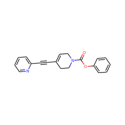 O=C(Oc1ccccc1)N1CC=C(C#Cc2ccccn2)CC1 ZINC000028526204