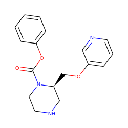 O=C(Oc1ccccc1)N1CCNC[C@@H]1COc1cccnc1 ZINC000114577752