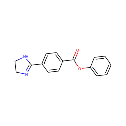 O=C(Oc1ccccc1)c1ccc(C2=NCCN2)cc1 ZINC000040836367