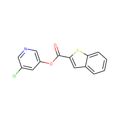 O=C(Oc1cncc(Cl)c1)c1cc2ccccc2s1 ZINC000000092950