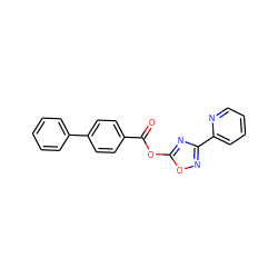 O=C(Oc1nc(-c2ccccn2)no1)c1ccc(-c2ccccc2)cc1 ZINC000040393052