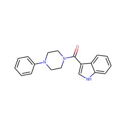 O=C(c1c[nH]c2ccccc12)N1CCN(c2ccccc2)CC1 ZINC000001399487