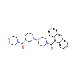 O=C(c1c2ccccc2cc2ccccc12)N1CCC(N2CCC[C@@H](C(=O)N3CCOCC3)C2)CC1 ZINC000003962830