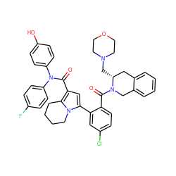 O=C(c1cc(-c2cc(Cl)ccc2C(=O)N2Cc3ccccc3C[C@H]2CN2CCOCC2)n2c1CCCC2)N(c1ccc(O)cc1)c1ccc(F)cc1 ZINC001772639269