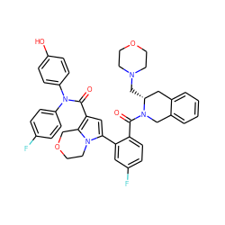 O=C(c1cc(-c2cc(F)ccc2C(=O)N2Cc3ccccc3C[C@H]2CN2CCOCC2)n2c1COCC2)N(c1ccc(O)cc1)c1ccc(F)cc1 ZINC001772612556