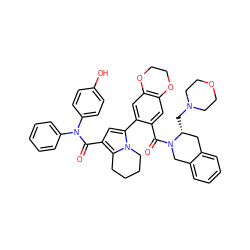 O=C(c1cc(-c2cc3c(cc2C(=O)N2Cc4ccccc4C[C@H]2CN2CCOCC2)OCCO3)n2c1CCCC2)N(c1ccccc1)c1ccc(O)cc1 ZINC001772625743