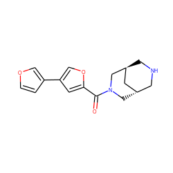 O=C(c1cc(-c2ccoc2)co1)N1C[C@H]2CNC[C@@H](C2)C1 ZINC000169711270