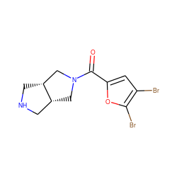 O=C(c1cc(Br)c(Br)o1)N1C[C@@H]2CNC[C@@H]2C1 ZINC000169711228