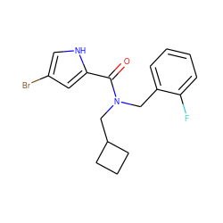 O=C(c1cc(Br)c[nH]1)N(Cc1ccccc1F)CC1CCC1 ZINC000103232600