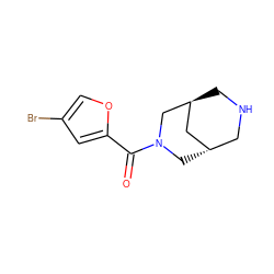 O=C(c1cc(Br)co1)N1C[C@H]2CNC[C@@H](C2)C1 ZINC000101570739