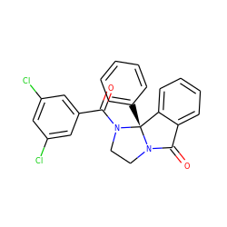 O=C(c1cc(Cl)cc(Cl)c1)N1CCN2C(=O)c3ccccc3[C@@]12c1ccccc1 ZINC000101132308