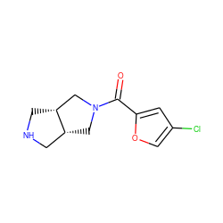 O=C(c1cc(Cl)co1)N1C[C@@H]2CNC[C@@H]2C1 ZINC000095575832