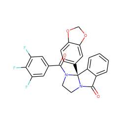 O=C(c1cc(F)c(F)c(F)c1)N1CCN2C(=O)c3ccccc3[C@@]12c1ccc2c(c1)OCO2 ZINC000299840784