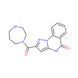 O=C(c1cc2[nH]c(=O)c3ccccc3n2n1)N1CCCNCC1 ZINC000042989451