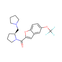 O=C(c1cc2cc(OC(F)(F)F)ccc2o1)N1CCC[C@H]1CN1CCCC1 ZINC000036188009