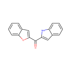 O=C(c1cc2ccccc2[nH]1)c1cc2ccccc2o1 ZINC000028647221