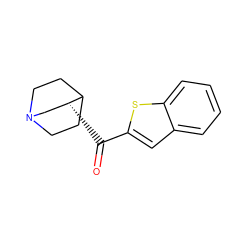 O=C(c1cc2ccccc2s1)[C@@H]1CN2CCC1CC2 ZINC000027203632