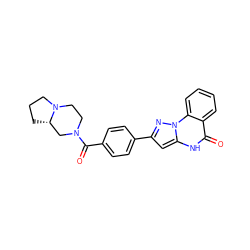 O=C(c1ccc(-c2cc3[nH]c(=O)c4ccccc4n3n2)cc1)N1CCN2CCC[C@H]2C1 ZINC000043060899