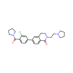 O=C(c1ccc(-c2ccc3c(c2)CCN(CCN2CCCC2)C3=O)cc1Cl)N1CCCC1 ZINC000059112839