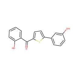 O=C(c1ccc(-c2cccc(O)c2)s1)c1ccccc1O ZINC000064447181