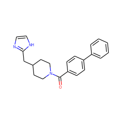 O=C(c1ccc(-c2ccccc2)cc1)N1CCC(Cc2ncc[nH]2)CC1 ZINC000040914912