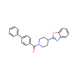 O=C(c1ccc(-c2ccccc2)cc1)N1CCC(c2nc3ccccc3o2)CC1 ZINC000036623815