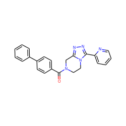 O=C(c1ccc(-c2ccccc2)cc1)N1CCn2c(nnc2-c2ccccn2)C1 ZINC000199651000