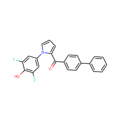 O=C(c1ccc(-c2ccccc2)cc1)c1cccn1-c1cc(F)c(O)c(F)c1 ZINC000095594746