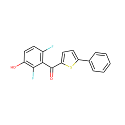 O=C(c1ccc(-c2ccccc2)s1)c1c(F)ccc(O)c1F ZINC001772578444