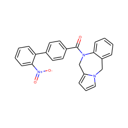 O=C(c1ccc(-c2ccccc2[N+](=O)[O-])cc1)N1Cc2cccn2Cc2ccccc21 ZINC000001485608