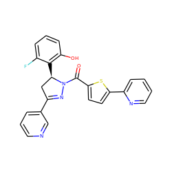 O=C(c1ccc(-c2ccccn2)s1)N1N=C(c2cccnc2)C[C@H]1c1c(O)cccc1F ZINC000071334609