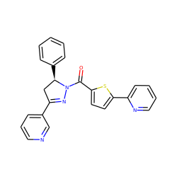 O=C(c1ccc(-c2ccccn2)s1)N1N=C(c2cccnc2)C[C@H]1c1ccccc1 ZINC000071335439