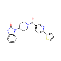 O=C(c1ccc(-c2cccs2)nc1)N1CCC(n2c(=O)[nH]c3ccccc32)CC1 ZINC000148640152