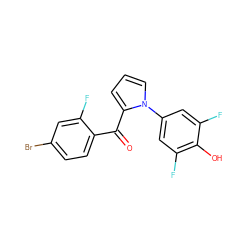 O=C(c1ccc(Br)cc1F)c1cccn1-c1cc(F)c(O)c(F)c1 ZINC000095593504