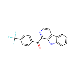 O=C(c1ccc(C(F)(F)F)cc1)c1nccc2c1[nH]c1ccccc12 ZINC000138980517