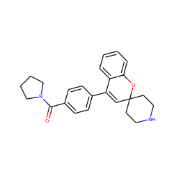 O=C(c1ccc(C2=CC3(CCNCC3)Oc3ccccc32)cc1)N1CCCC1 ZINC000043060746