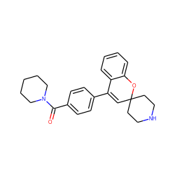 O=C(c1ccc(C2=CC3(CCNCC3)Oc3ccccc32)cc1)N1CCCCC1 ZINC000043012759