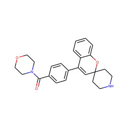 O=C(c1ccc(C2=CC3(CCNCC3)Oc3ccccc32)cc1)N1CCOCC1 ZINC000043023791