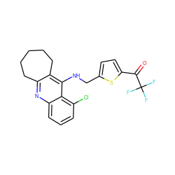 O=C(c1ccc(CNc2c3c(nc4cccc(Cl)c24)CCCCC3)s1)C(F)(F)F ZINC000013864107