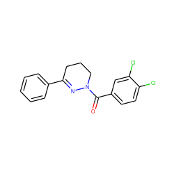 O=C(c1ccc(Cl)c(Cl)c1)N1CCCC(c2ccccc2)=N1 ZINC000000005947