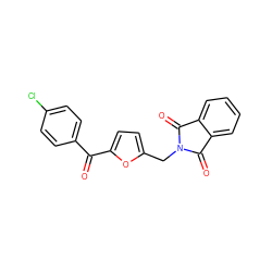 O=C(c1ccc(Cl)cc1)c1ccc(CN2C(=O)c3ccccc3C2=O)o1 ZINC000001434699