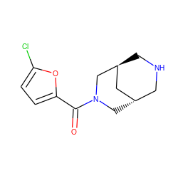 O=C(c1ccc(Cl)o1)N1C[C@H]2CNC[C@@H](C2)C1 ZINC000101570807