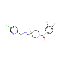 O=C(c1ccc(F)c(Cl)c1)N1CCC(F)(CNCc2ccc(Cl)cn2)CC1 ZINC000028711619