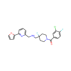 O=C(c1ccc(F)c(Cl)c1)N1CCC(F)(CNCc2cccc(-c3ccco3)n2)CC1 ZINC000052584411