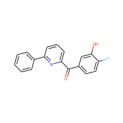 O=C(c1ccc(F)c(O)c1)c1cccc(-c2ccccc2)n1 ZINC001772628822